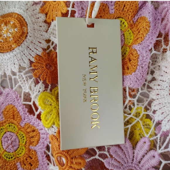 NWT Ramy Brook Katie Floral Embroidery Crochet Crop Top Size Medium $195 - Picture 6 of 7